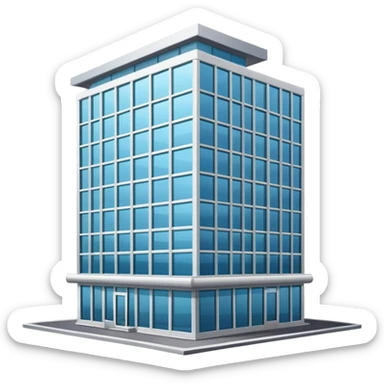 A professional office building representing a company sticker
