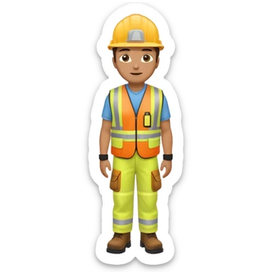 safety manager standing full body sticker
