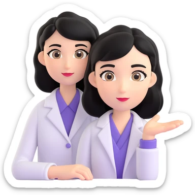 A good math teacher with black hair and beautiful eyes sticker