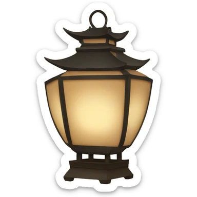 Oriental paper Latern sticker