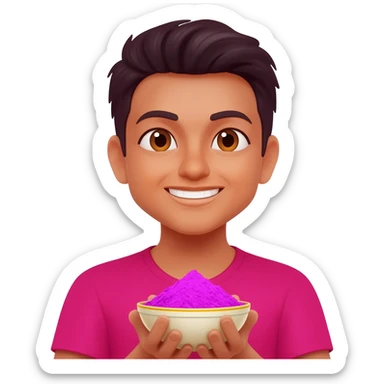 Saying will you play holi sticker