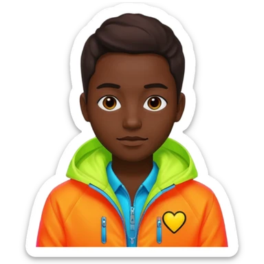 Russian underground fashion neon color jacket sticker