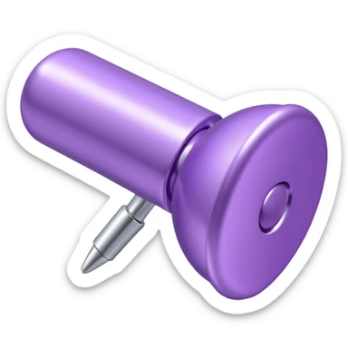 a classic push pin in 3D lilac style sticker