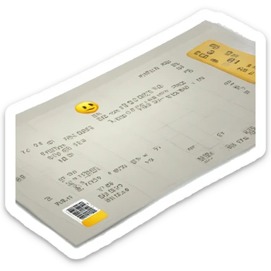 airline ticket sticker