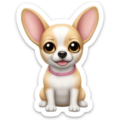 Stuffed animal bunny chihuahua  sticker