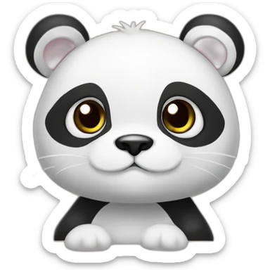 Panda abbraccia gattino sticker