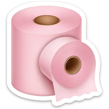 Light pink toilet paper sticker