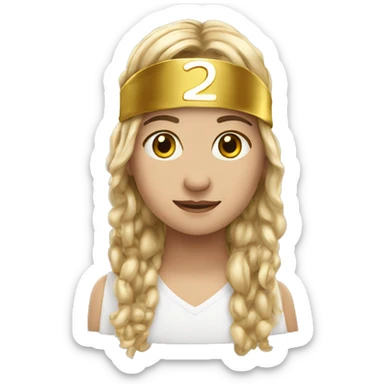 A gold headband with 2025 attached to the top of the headband no person sticker