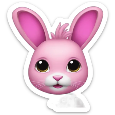 bunny pink punk sticker