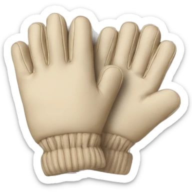 Gloves in beige sticker