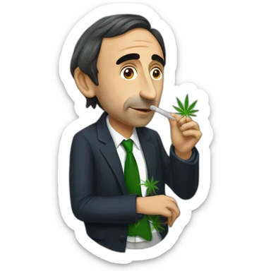 Éric zemmour smoking marijuana sticker