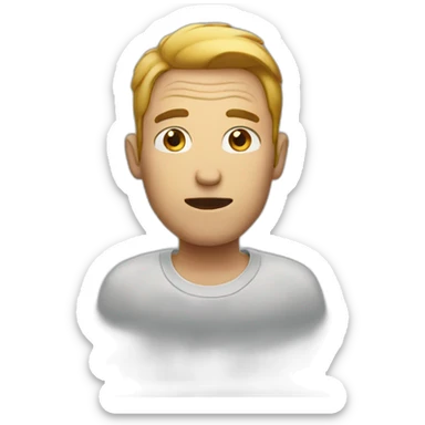 man asking face sticker