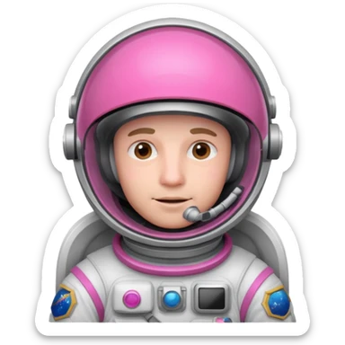  man Astronaut with Pink Visors sticker