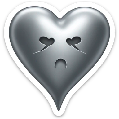 Chrome heart sticker