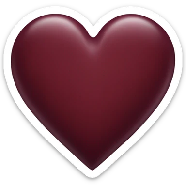 burgundy heart  sticker
