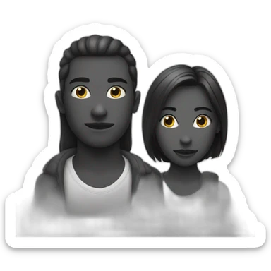 Rond-noir-avec-yeux-coquins sticker