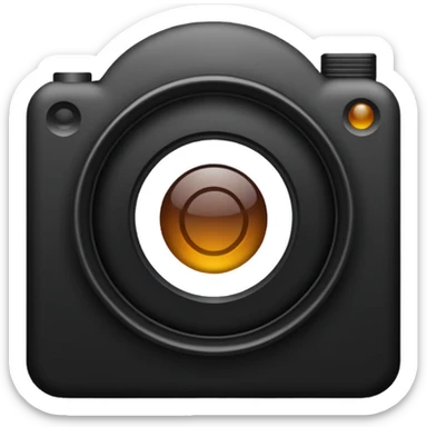create a camera aperture emoji with black blades, 24px should be the emoji sticker