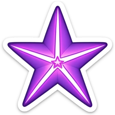 make a purple neon star sticker