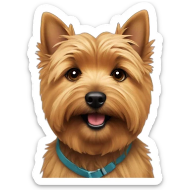 Norwich terrier says happy birthday sticker