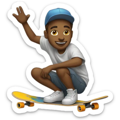 Skateboard painter sticker
