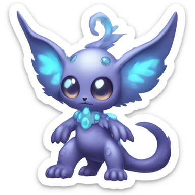 cute cool edgy ethereal magical alien Digimon-Fakemon-animal full body sticker