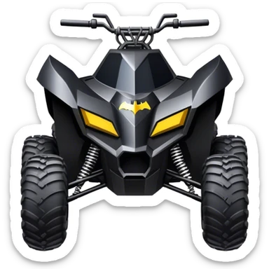 batmobile atv quad cross sticker