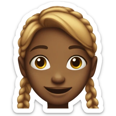 smiling girl with freckles sticker