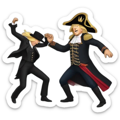 Trump dancing with vlad the impaler sticker