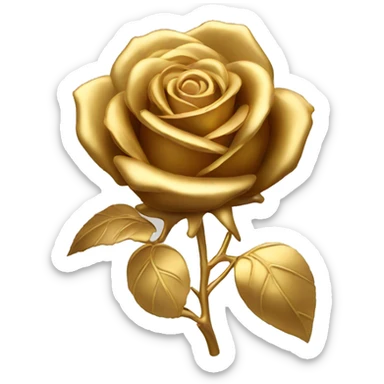Gold rose sticker