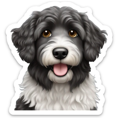 black aussiedoodle  sticker