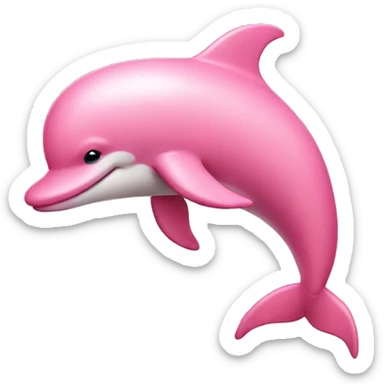 pink dolphin with a bow sticker