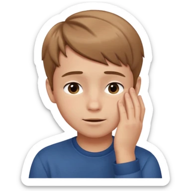 Create a shyness imoji Boys imoji Boys imoji hand in face hand in full face create a shame boys imoji  sticker