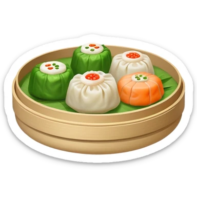 green color korean dimsum 만두 sticker