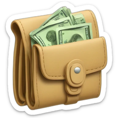 wallet with bundles of money sticker