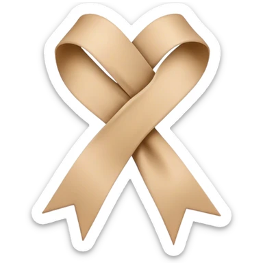 noeud en ruban beige  sticker