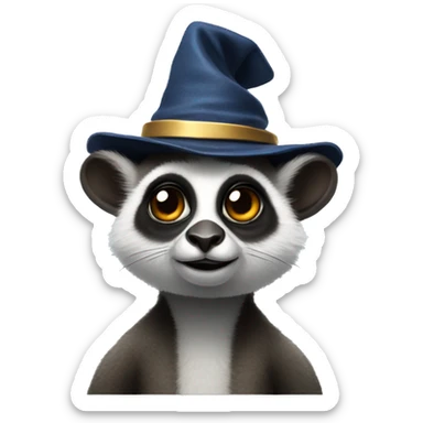 programming Lemur wearing a wizards hat sticker