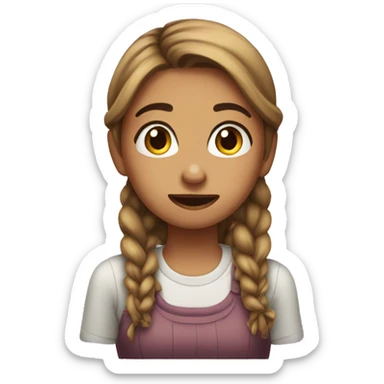 girl making an oopsie face  sticker