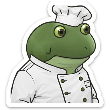 bufo in a chef coat sticker