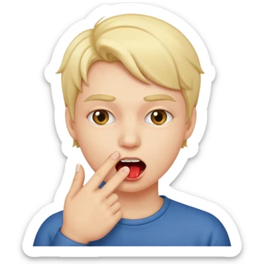 Biting finger seductively  sticker