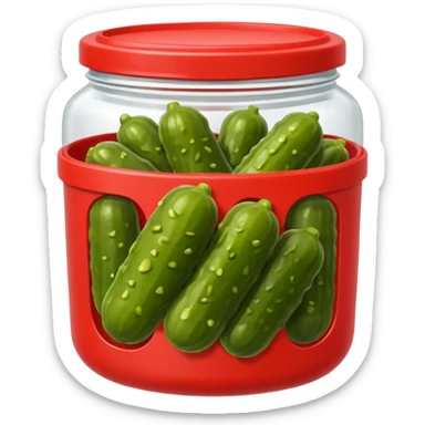 Pickles pickles in red cour sticker