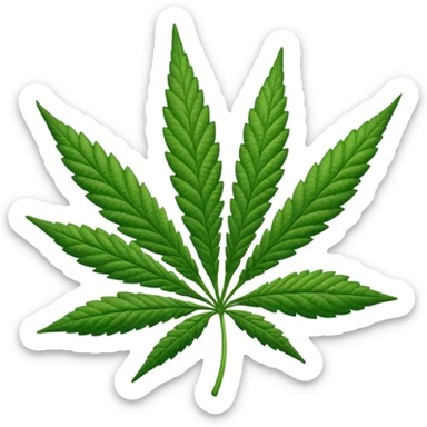 Marijuana leaf sticker