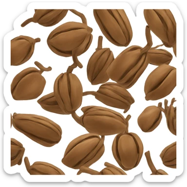 Seed pods brown sticker