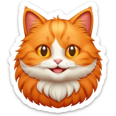 A emoji of a orange cat sticker