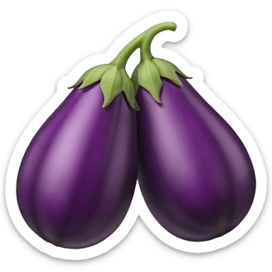 eggplant with big defined veins  sticker