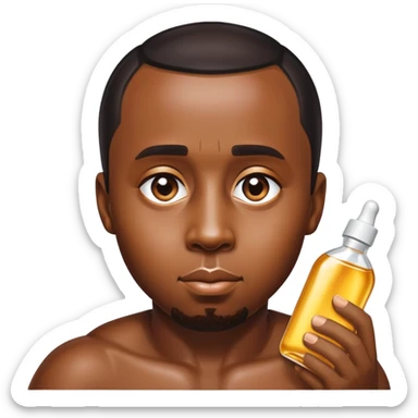 P Diddy with shiny baby oil sticker