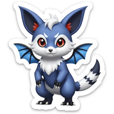 Shiny Furret-Litten-Absol-Noibat-Hybrid (Full body) sticker