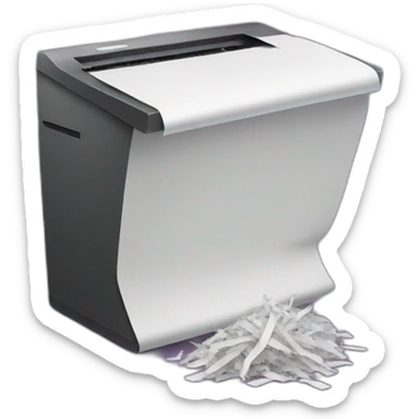 paper shredder sticker