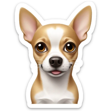 Chihuahua with white tube in mouth sticker