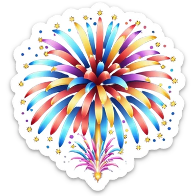 fireworks before explosion sticker