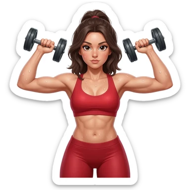 gym girl sticker